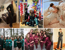 Load image into Gallery viewer, LONXU Womens Silk Satin Pajamas Set Button Down Sleepwear Loungewear XS~3XL