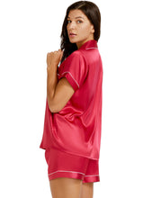 Load image into Gallery viewer, LONXU Womens Silk Satin Pajamas Set Button Down Sleepwear Loungewear XS~3XL