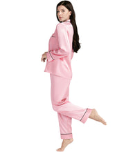Load image into Gallery viewer, LONXU Womens Silk Satin Pajamas Set Button Down Sleepwear Loungewear XS~3XL