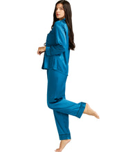 Load image into Gallery viewer, LONXU Womens Silk Satin Pajamas Set Button Down Sleepwear Loungewear XS~3XL