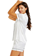 Load image into Gallery viewer, LONXU Womens Silk Satin Pajamas Set Button Down Sleepwear Loungewear XS~3XL