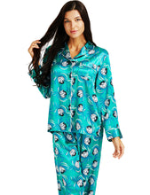 Load image into Gallery viewer, LONXU Womens Silk Satin Pajamas Set Button Down Sleepwear Loungewear XS~3XL