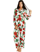 Load image into Gallery viewer, LONXU Womens Silk Satin Pajamas Set Button Down Sleepwear Loungewear XS~3XL