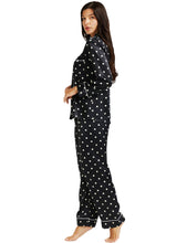 Load image into Gallery viewer, LONXU Womens Silk Satin Pajamas Set Button Down Sleepwear Loungewear XS~3XL