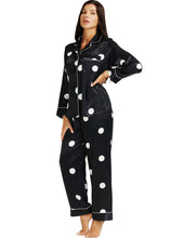 Load image into Gallery viewer, LONXU Womens Silk Satin Pajamas Set Button Down Sleepwear Loungewear XS~3XL