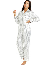 Load image into Gallery viewer, LONXU Womens Silk Satin Pajamas Set Button Down Sleepwear Loungewear XS~3XL