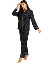 Load image into Gallery viewer, LONXU Womens Silk Satin Pajamas Set Button Down Sleepwear Loungewear XS~3XL