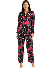 Load image into Gallery viewer, LONXU Womens Silk Satin Pajamas Set Button Down Sleepwear Loungewear XS~3XL