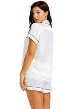 Load image into Gallery viewer, LONXU Womens Silk Satin Pajamas Set Button Down Sleepwear Loungewear XS~3XL