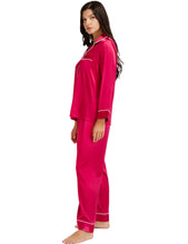 Load image into Gallery viewer, LONXU Womens Silk Satin Pajamas Set Button Down Sleepwear Loungewear XS~3XL