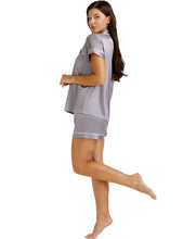 Load image into Gallery viewer, LONXU Womens Silk Satin Pajamas Set Button Down Sleepwear Loungewear XS~3XL