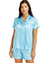 Load image into Gallery viewer, LONXU Womens Silk Satin Pajamas Set Button Down Sleepwear Loungewear XS~3XL