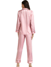 Load image into Gallery viewer, LONXU Womens Silk Satin Pajamas Set Button Down Sleepwear Loungewear XS~3XL