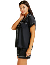 Load image into Gallery viewer, LONXU Womens Silk Satin Pajamas Set Button Down Sleepwear Loungewear XS~3XL
