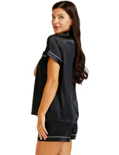 Load image into Gallery viewer, LONXU Womens Silk Satin Pajamas Set Button Down Sleepwear Loungewear XS~3XL