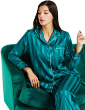 Load image into Gallery viewer, LONXU Womens Silk Satin Pajamas Set Button Down Sleepwear Loungewear XS~3XL
