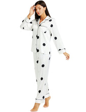 Load image into Gallery viewer, LONXU Womens Silk Satin Pajamas Set Button Down Sleepwear Loungewear XS~3XL

