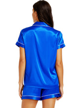 Load image into Gallery viewer, LONXU Womens Silk Satin Pajamas Set Button Down Sleepwear Loungewear XS~3XL
